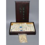 A boxed Mahjong set