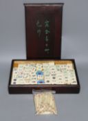 A boxed Mahjong set