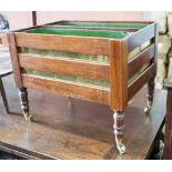 A 19th century mahogany two division planter with brass liners converted from a Canterbury, width