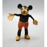 A 1930's Dean’s Ragbook felt and velvet model of Micky Mouse,7 cms high.