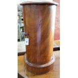 A Victorian mahogany cylinder pot cupboard, diameter 38cm, height 73cm
