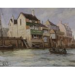 Rodney Charman (1944-), oil on canvas, 'The Prospect of Whitby', signed and dated '80, 40 x 50cm