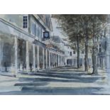 Robert Tavener (1920-2004), ink and watercolour, 'The Pantiles - No.2, Tunbridge Wells', signed,