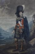 H. Macbeth-Raeburn, colour mezzotint, HRH The Prince of Wales in Highland Regimental Uniform, signed