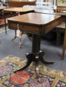 A Regency rectangular rosewood side table, width 56cm, depth 45cm, height 72cm