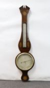 A George III inlaid mahogany wheel barometer, marked Tetamanzi, Colchester, height 99cm