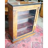 A Victorian inlaid walnut gilt metal mounted pier cabinet, width 80cm, depth 30cm, height 101cm