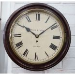 A Victorian mahogany fusee wall dial marked Boseck & Co. Ltd, London