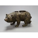 A Bronze ‘bear’ inkstand 21cm