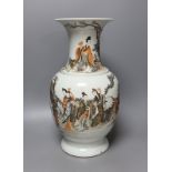 A Chinese enamelled porcelain vase 40cm