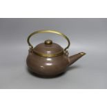 A Chinese Yixing polished pottery teapot, 19th century, made for the Thai market - 19cm tall