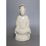 A Chinese blanc de chine figure of Guanyin- 29cm tall