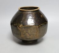 A Korean tenmkou stoneware jar, Joseon dynasty, 17cm