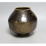 A Korean tenmkou stoneware jar, Joseon dynasty, 17cm