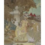 A Regency silkwork picture of Moses