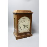 A mahogany chiming mantel clock