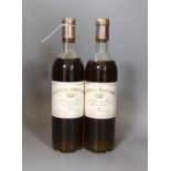 Two bottles of Chateau Rieussec 1er Cru Classe-Sauternes 1970 75cl