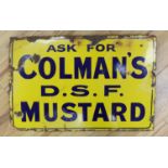 An enamel advertising sign, 'Colman's Mustards' 40x61cm
