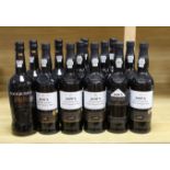 5 bottles of Cockburns special reserve port and 8 bottles of Dows trademark finest reserve port