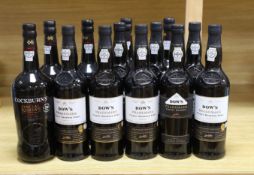 5 bottles of Cockburns special reserve port and 8 bottles of Dows trademark finest reserve port