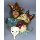 Five Venetian festive face masks