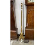 A gilt lamp standard, height 150cm