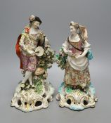 A matched pair of Derby figures, c.1770, the Female figure with incised number ‘No 311. 773’.