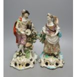 A matched pair of Derby figures, c.1770, the Female figure with incised number ‘No 311. 773’.