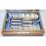 A canteen of German 800 standard cutlery, by Krischner, comprising twelve table forks, twelve