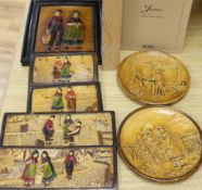 A collection of 8 Bretby Dutch boy and girl wall plaques (8)