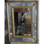 A 19th century gilt marginal plate rectangular wall mirror, width 89cm height 64cm