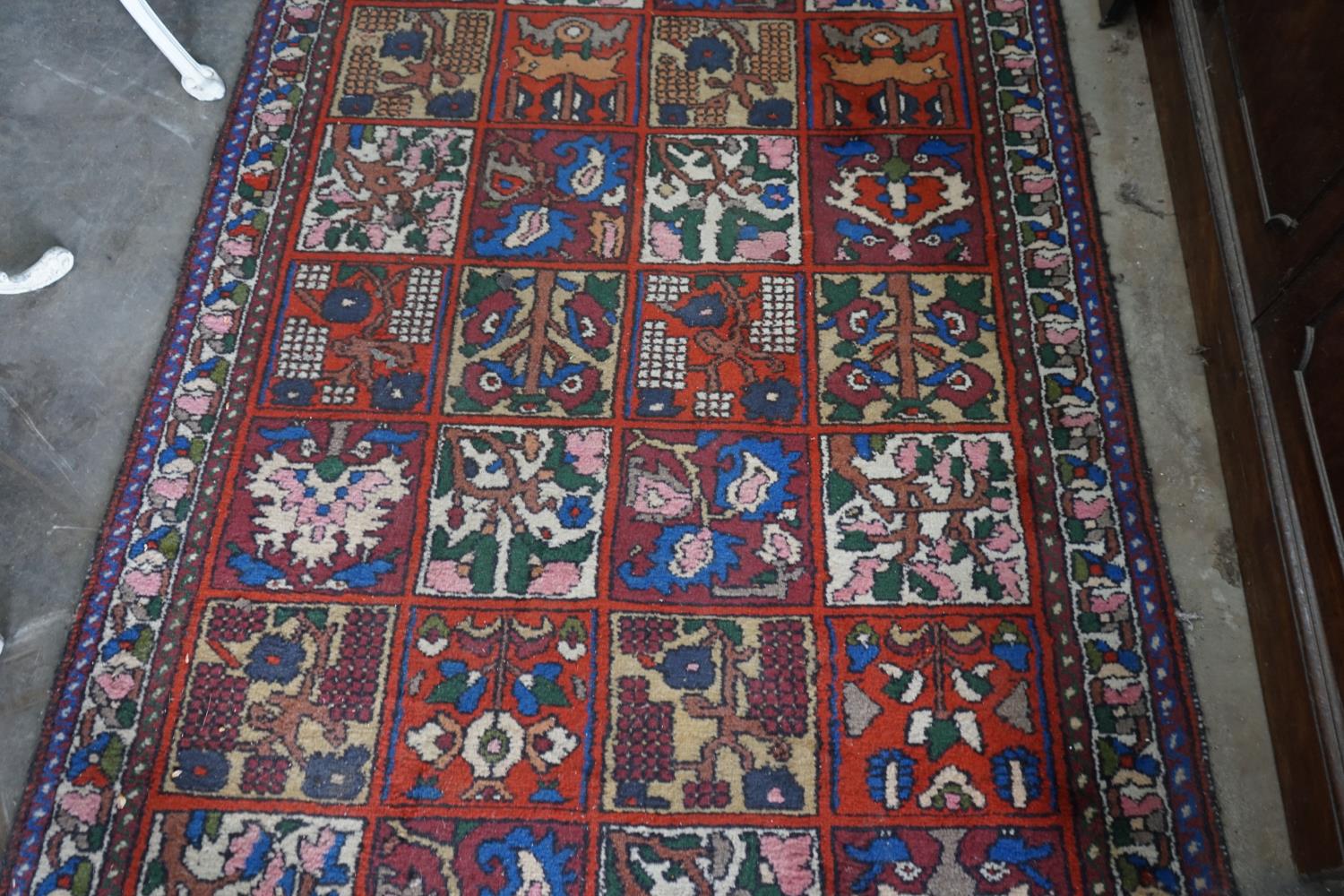 A Bakhtiari style garden design rug, 270 x 128cm - Image 4 of 5