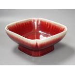 A 19th century Chinese Lanyao (ox. blood) dish 18cm