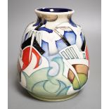 A Moorcroft 'homeward bound' vase by Emman Bossons, limited edition 61/100, 2012,14.5 cms high.