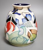 A Moorcroft 'homeward bound' vase by Emman Bossons, limited edition 61/100, 2012,14.5 cms high.
