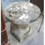 A staddle stone, height 58cm