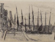 James McNeill Whistler (1834-1903), etching, 'Billingsgate', signed in the plate and dated 1859,