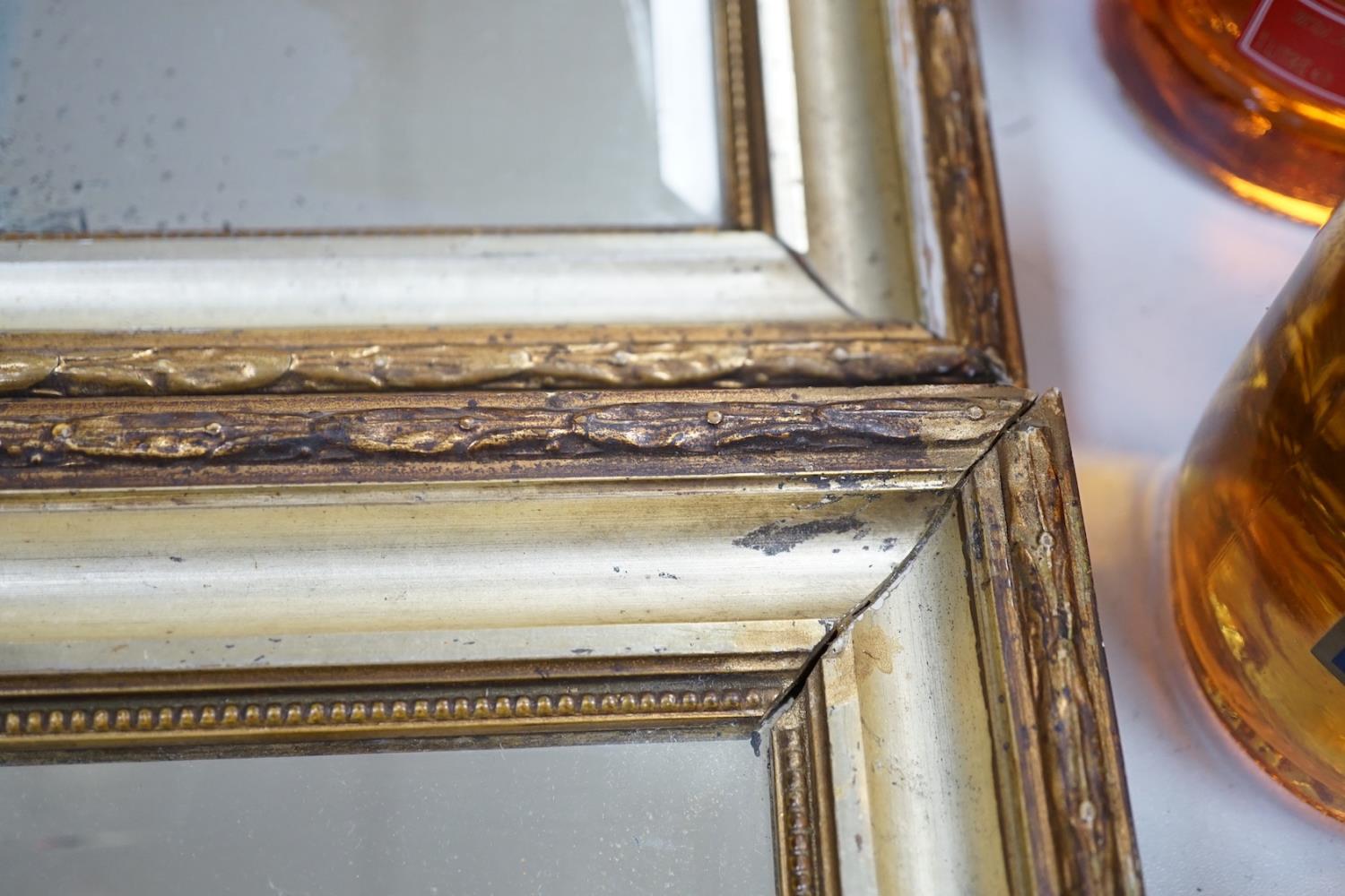 A pair of squared bevelled wall mirrors (2) 29cm sq including frames - Image 4 of 4