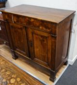 A 19th century Continental fruitwood side cabinet, width 109cm width 53cm height 105cm