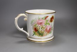 A large 19th century painted ‘present’ souvenir frog mug 12cm