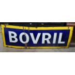 A vintage Bovril advertising sign, width 196cm height 70cm