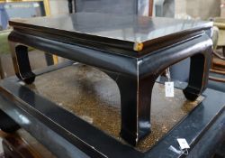 A Chinese rectangular lacquer coffee table, width 110cm depth 68cm height 47cm