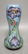 A Moorcroft 'a ray of hope' vase by Paul Hilditch, limited edition 8/50, 2014,29cms high.