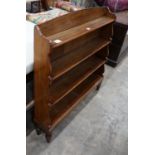 A 19th century mahogany graduated four tier open bookcase, width 91cm depth 17cm height 96cm