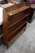 A 19th century mahogany graduated four tier open bookcase, width 91cm depth 17cm height 96cm