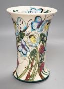 A Moorcroft 'butterfly' vase by Emma Bossons, 2009,20.5 cms high.