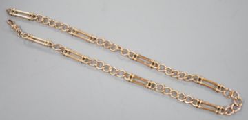 A 375 elongated and oval link chain, 43cm,30 grams.