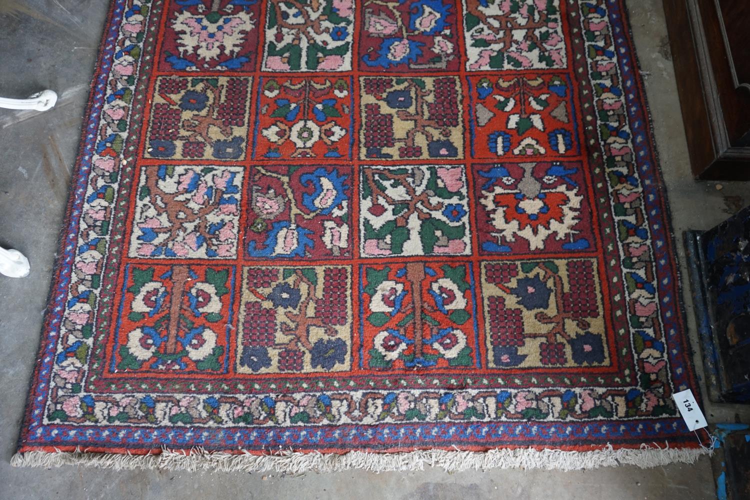 A Bakhtiari style garden design rug, 270 x 128cm - Image 2 of 5