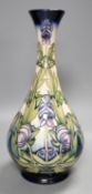 A Moorcroft 'wolfsbane' vase by Anji Davenport, 8.11.01, 99/350,30 cms high.