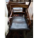 A set of eight Regency mahogany dining chairs, two with arms
